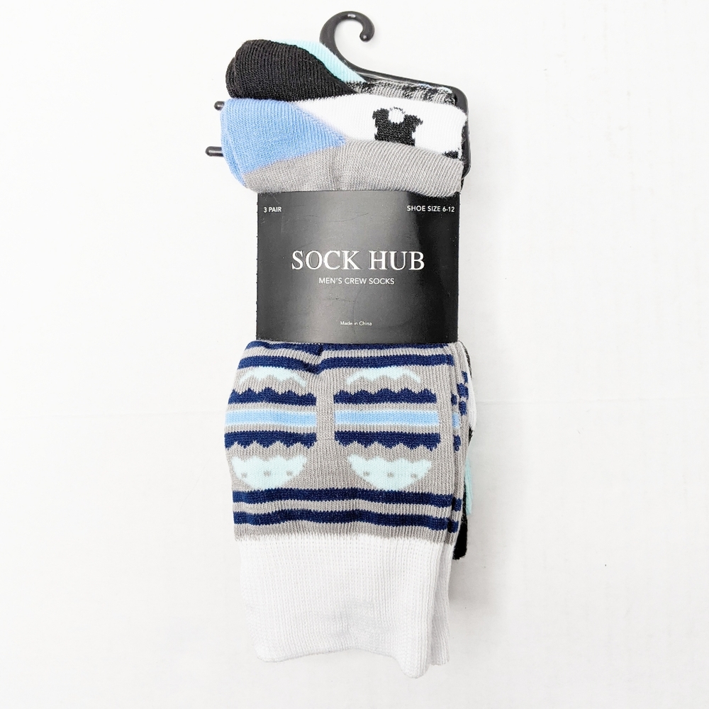 🎉 3 for 15 NWT Sock Hub 3 pack crew socks